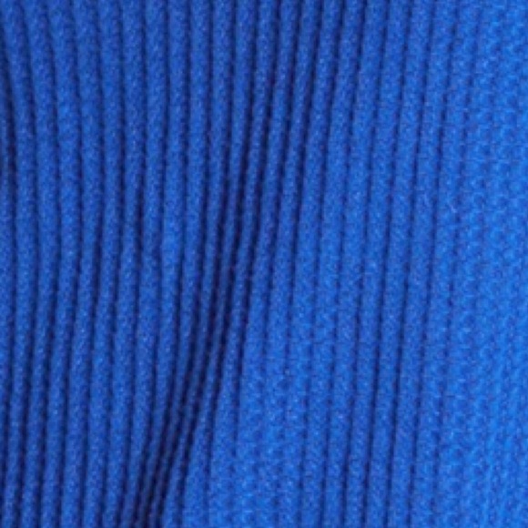 FREE PEOPLE We The Free Dahlia Long Bell Sleeve Relaxed Fit Thermal Top Sapphire - Picture 3 of 5